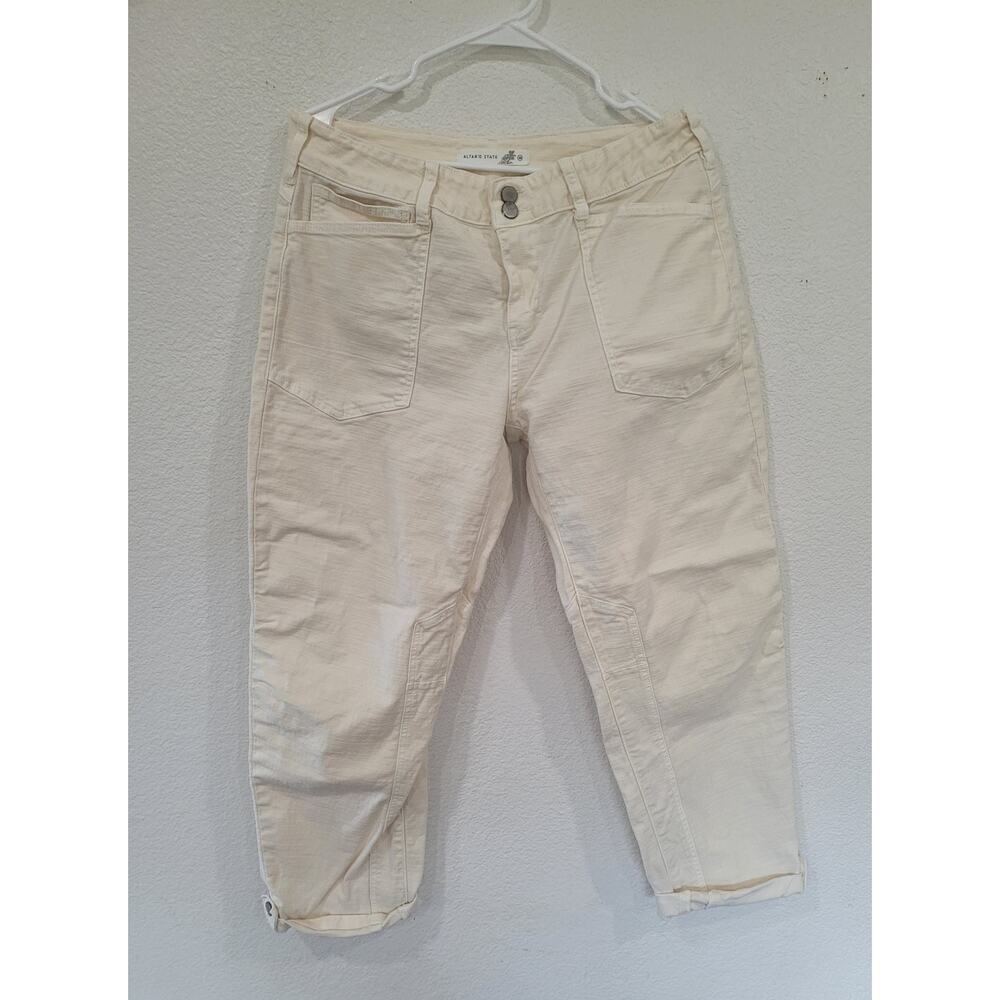 Altar'd State‎ Women's Cream Pants Size 30 Cuffed Bottoms #P
